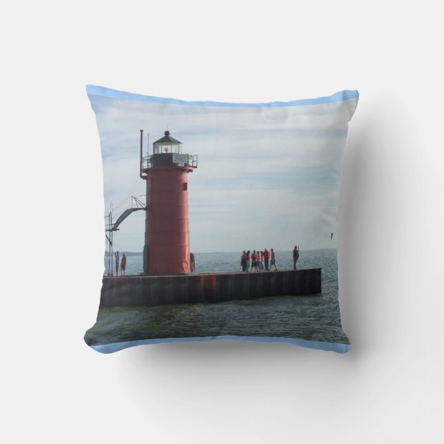 Southaven Michigan Lighthouse Pillow (Front)