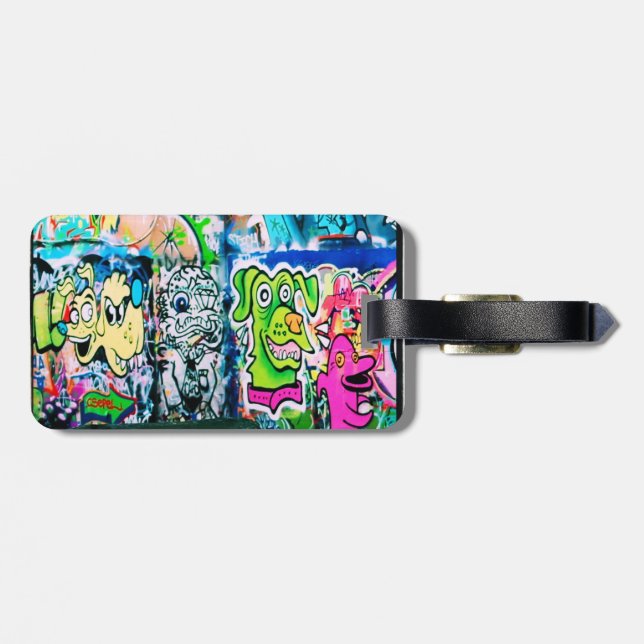 Southbank Graffiti Luggage Tag (Back Horizontal)