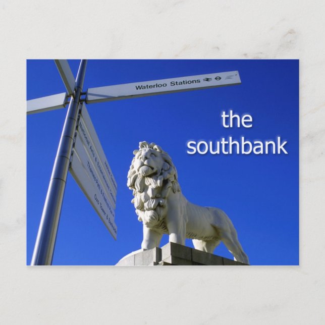 Southbank Lion postcard (Front)