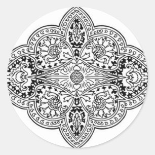 Southeast Asian Design 2 Classic Round Sticker