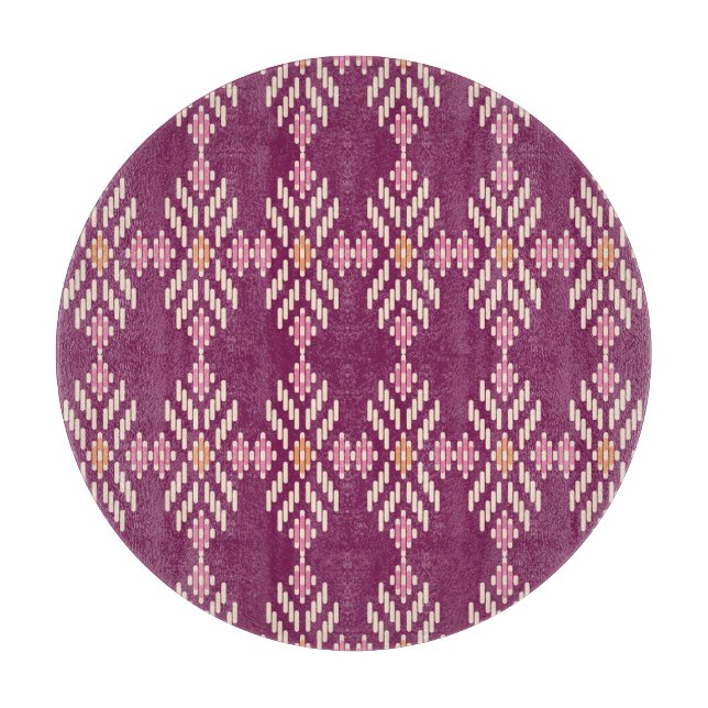 Southeast Asian: Retro Aboriginal Pattern Cutting Board (Front)