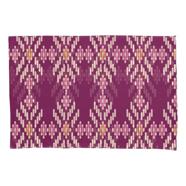 Southeast Asian: Retro Aboriginal Pattern Pillowcase (Front)
