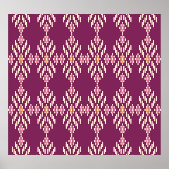 Southeast Asian: Retro Aboriginal Pattern Poster (Front)