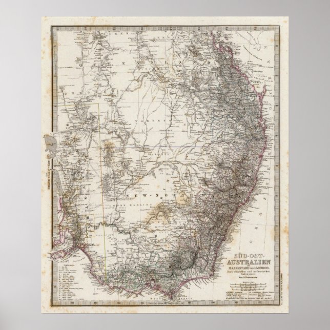 Southeast Australia Map Poster (Front)