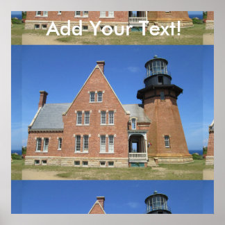Southeast Lighthouse Building Block Island Poster