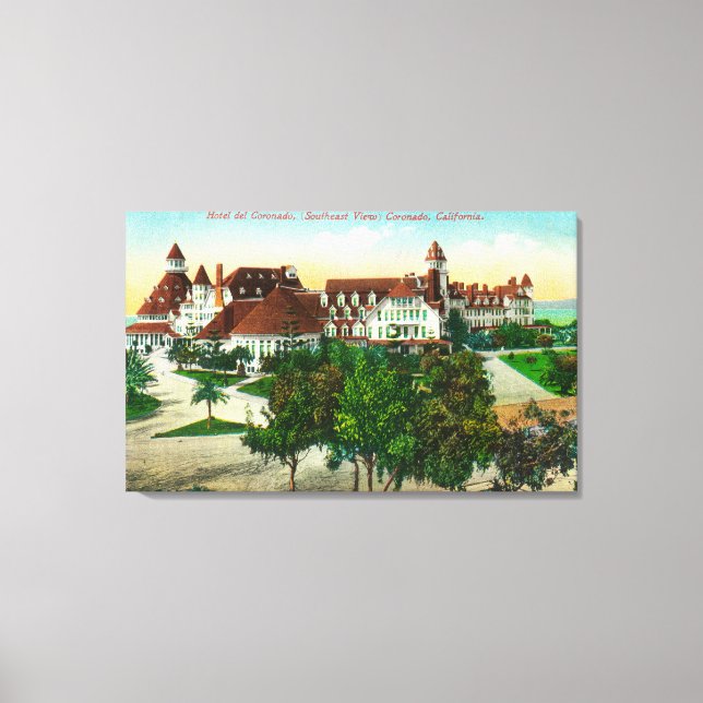 Southeastern View of the Hotel del Coronado Canvas Print (Front)