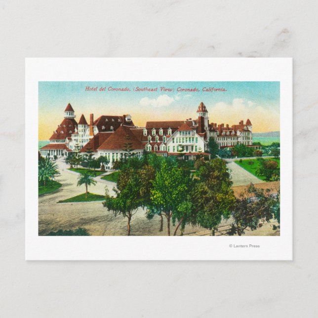 Southeastern View of the Hotel del Coronado Postcard (Front)