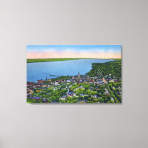 Southern Aerial of the Town Canvas Print