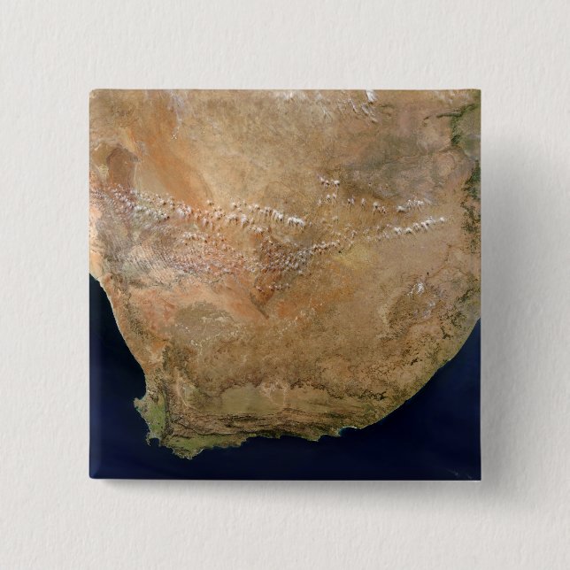 Southern Africa 2 Inch Square Button (Front)