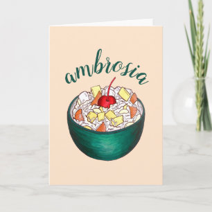 Southern Ambrosia Coconut Marshmallow Fruit Salad Card