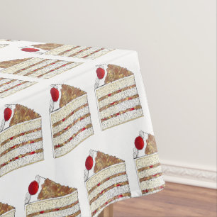 Southern American Lane Cake Cherry Coconut Pecan Tablecloth