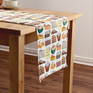 Southern Bakery Food Desserts USA American South Short Table Runner