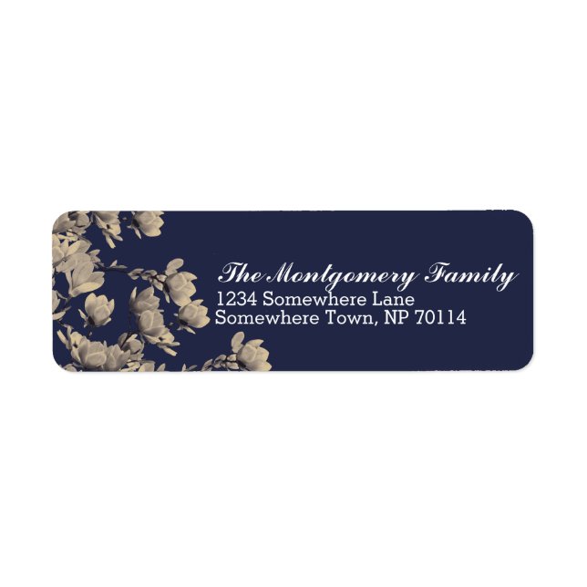 Southern Beige Magnolias & Midnight Blue (Front)