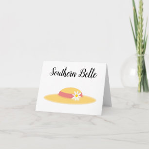Southern Belle Summer Daisy Hat Cute Cartoon Card