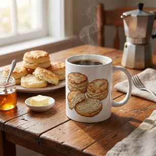 Southern Buttermilk Biscuits Food Illustration Coffee Mug