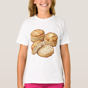 Southern Buttermilk Biscuits Food Illustration T-Shirt