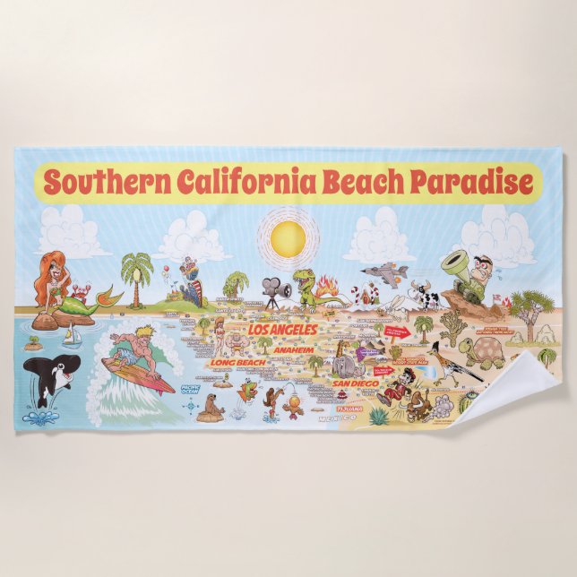 Southern California Beach Paradise Blanket (Front)