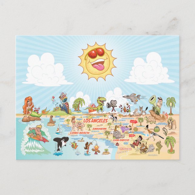 Southern California Beach Paradise Postcard (Front)