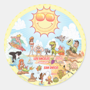 Southern California Classic Round Sticker