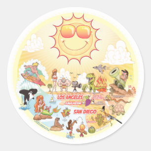 Southern California Classic Round Sticker