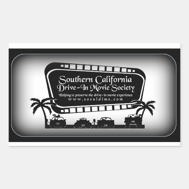 Southern California Drive-In Movie Society Swag Sticker (Front)