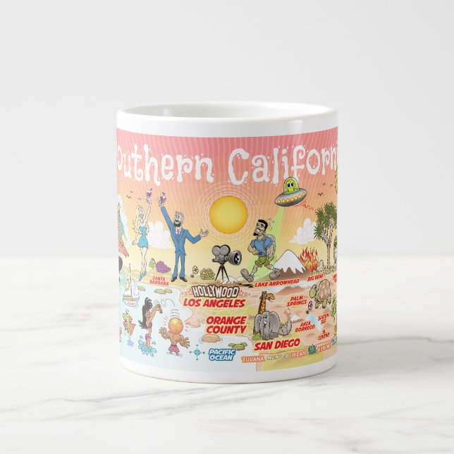 Southern California Large Coffee Mug (Front)