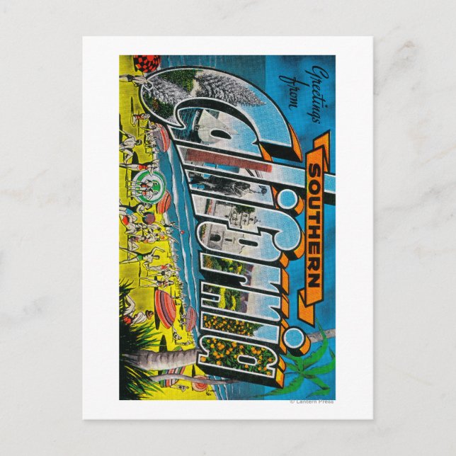 Southern California - Large Letter Scenes Postcard (Front)
