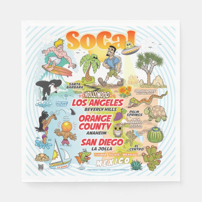 Southern California Napkin (Front)