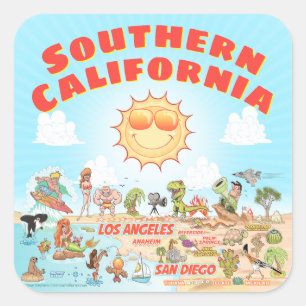 Southern California Square Sticker
