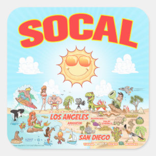 Southern California Square Sticker