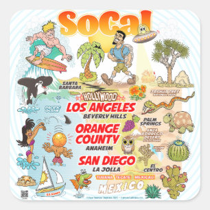 Southern California Square Sticker