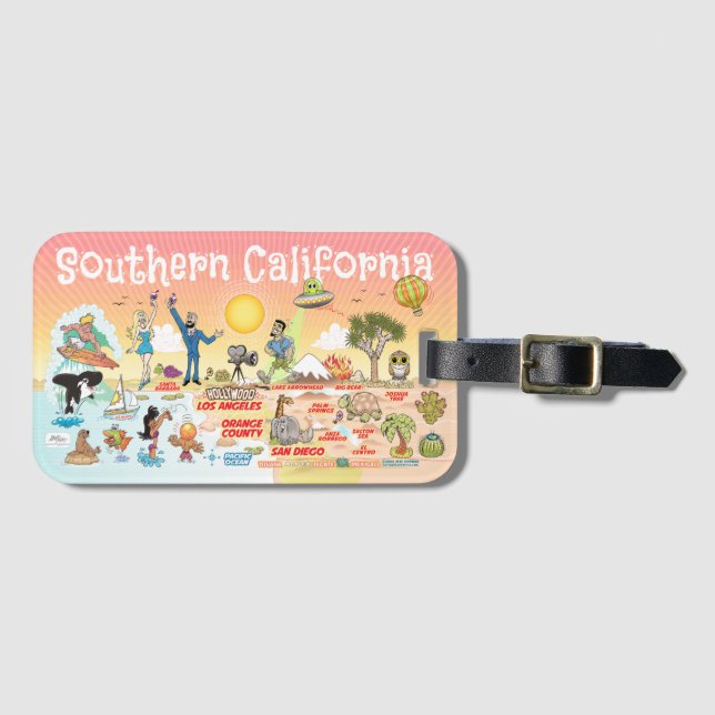 Southern California Sunset Luggage Tag (Front Horizontal)