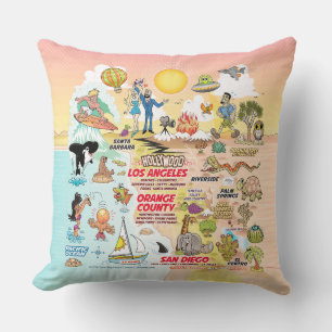 Southern California Sunset Throw Pillow