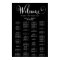 Southern Calligraphy Black Alphabetical Seating