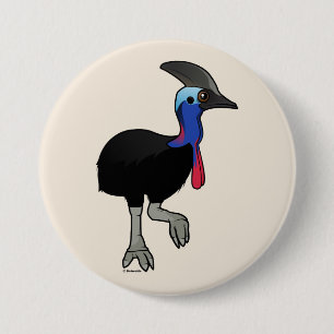 Southern Cassowary 3 Inch Round Button