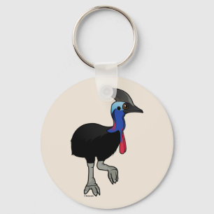 Southern Cassowary Keychain
