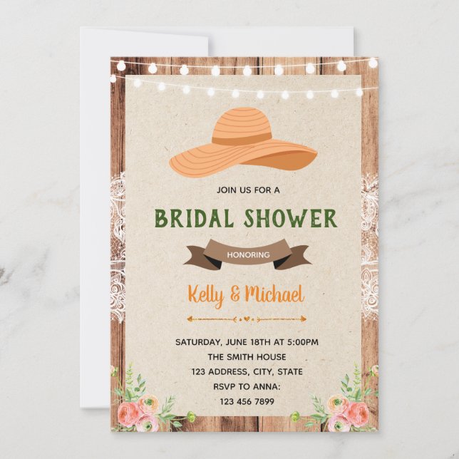 Southern charm shower party invitation (Front)