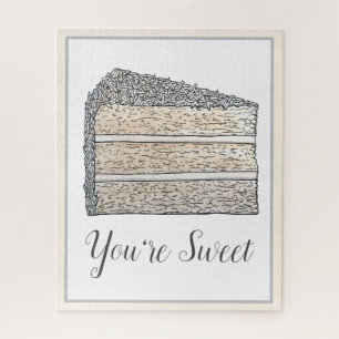 Southern Coconut Cake Slice You're Sweet Thanks Jigsaw Puzzle