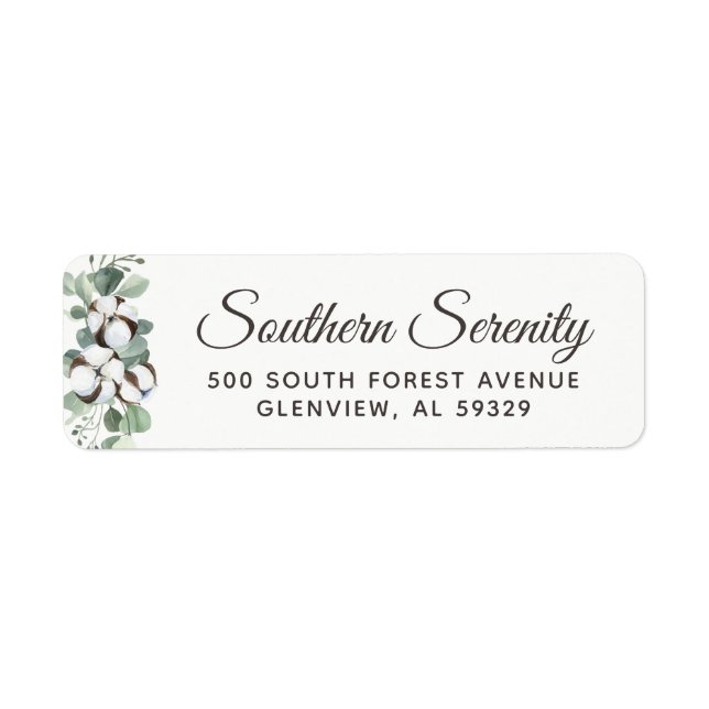 Southern Cotton & Botanical Minimalist Adresse (Devant)