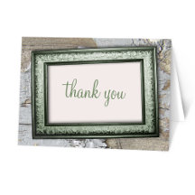 Southern Country Green Rustic Merci Cartes