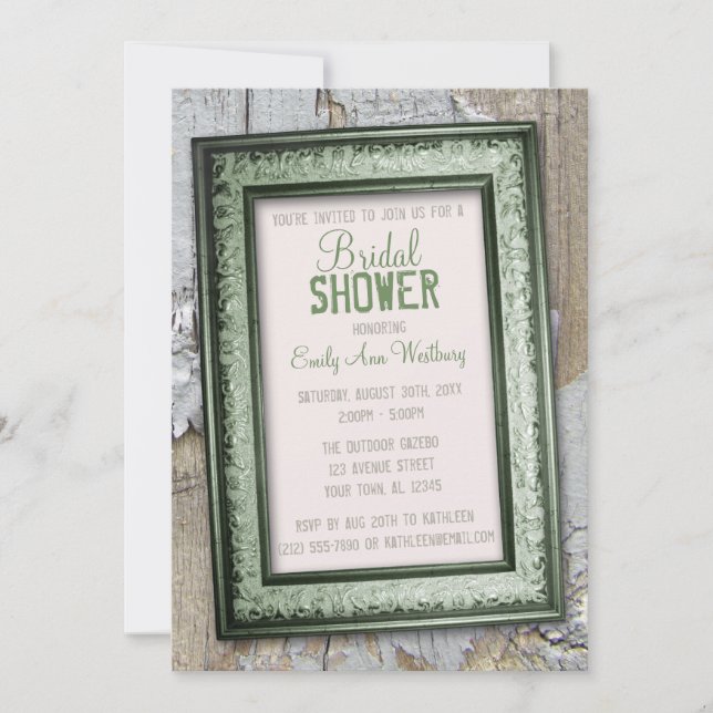 Southern Country Rustic Bridal Shower Invitations (Front)