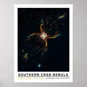 Southern Crab Nebula Space Education Poster