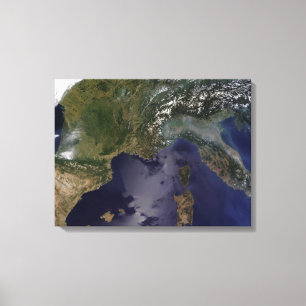 Southern France and Northern Italy Canvas Print