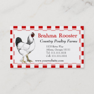 Southern Fried Chicken Restaurant Poultry Farm Business Card