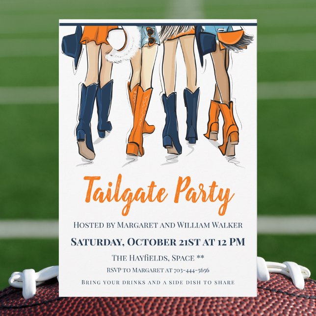 Southern Game Day Tailgate Four Stylish Ladies Invitation (Creator Uploaded)