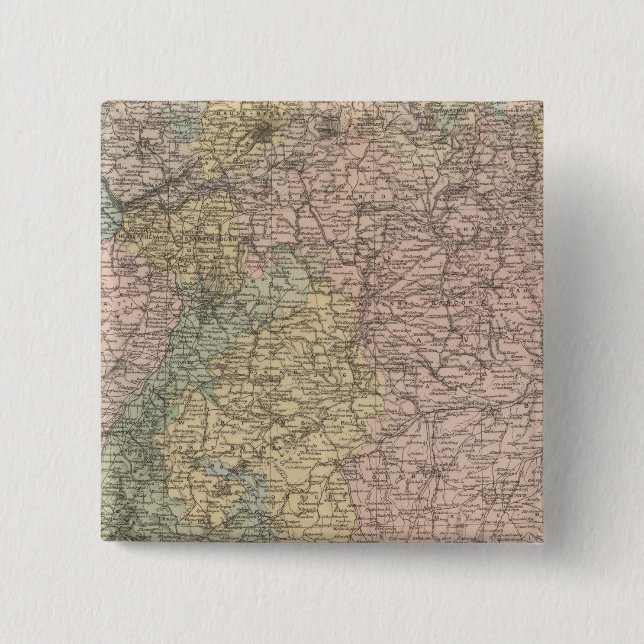 Southern Germany 2 Inch Square Button (Front)