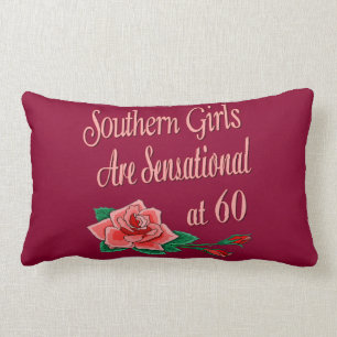 Southern Girl 60th Birthday Rose Collection Lumbar Pillow