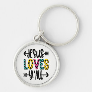 Southern Girl Gift Jesus Y'all Bible Christian Keychain