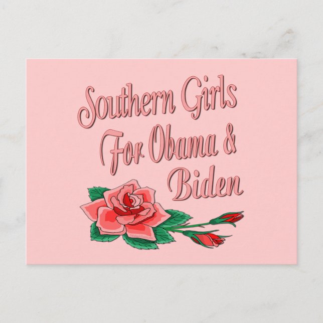 Southern Girls for Obama Biden Postcard (Front)