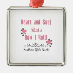 Southern Girls Rock Metal Ornament